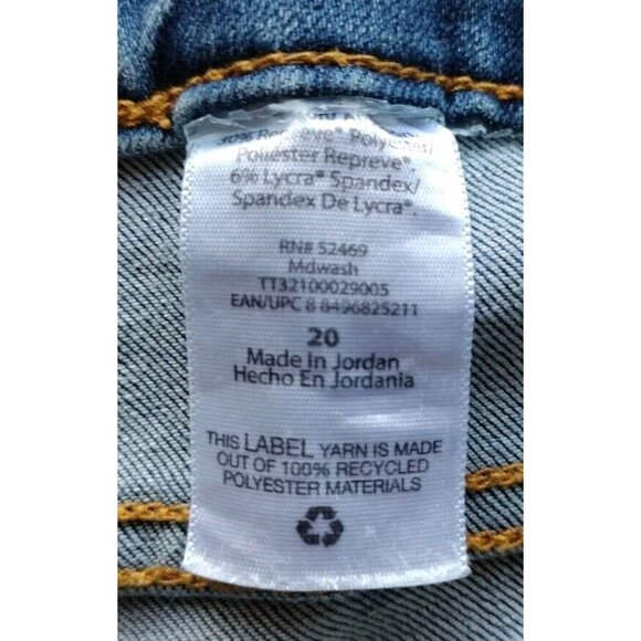 Time And Tru Jeans 20 High Rise Curvy Stretch Straight Casual - Picture 4 of 16